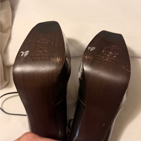 Stuart Weitzman Time Lace up platform in Olive size 7 - Picture 9 of 9